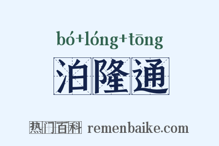 泊隆通是什么意思的图片